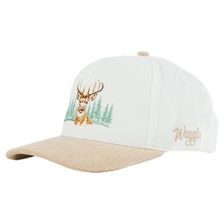 Waggle Whitetail Snapback-Kappe aus Cord mit Krempe
