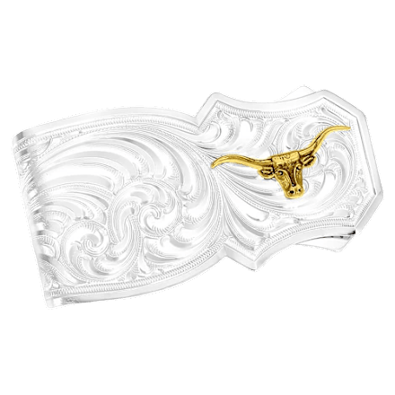 Montana Silversmiths Trail Boss Longhorn Geldklammer