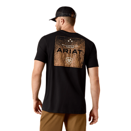 Ariat Boot Leather Square Graphic Kurzarm-T-Shirt