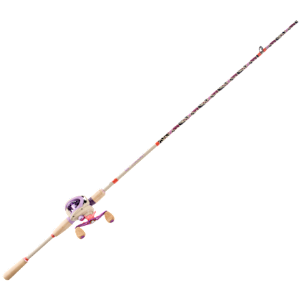 Bass Pro Shops Prodigy Baitcast Combo in Lila Camo