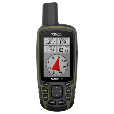 Garmin GPSMAP 65s Multiband-GPS-Handgerät mit Sensoren