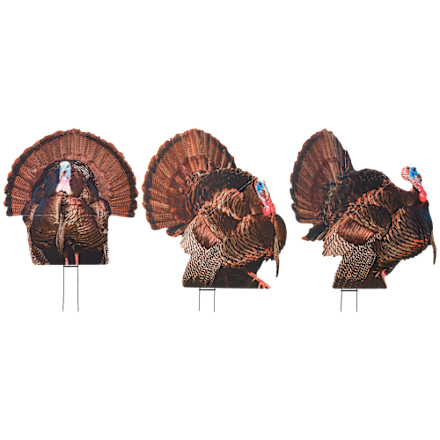 Cabela's Strutter Flocked Silhouette Turkey Decoy 3er-Pack