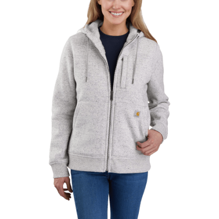 Carhartt Relaxed-Fit mittelschweres Sherpa-gefüttertes Langarm-Sweatshirt mit durchgehendem Reißverschluss für Damen