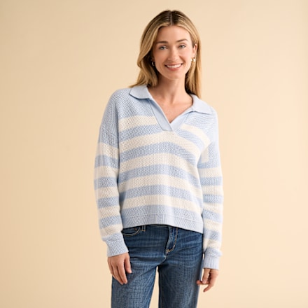 Natural Reflections Riviera-Langarmpullover mit Kragen