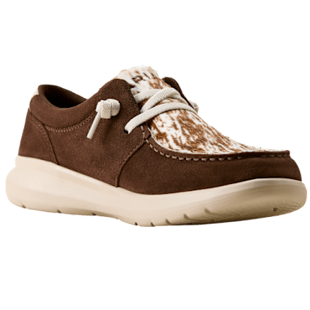 Ariat Hilo Cow Print Hair-On-Hide Moc-Toe-Schuhe für Damen