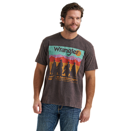 Wrangler American Legend Vintage Kurzarm-T-Shirt mit Grafik
