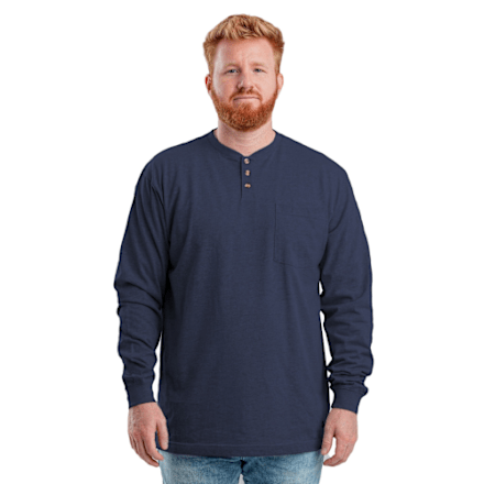 Berne Heavyweight Langarm-Henley-Shirt für Herren