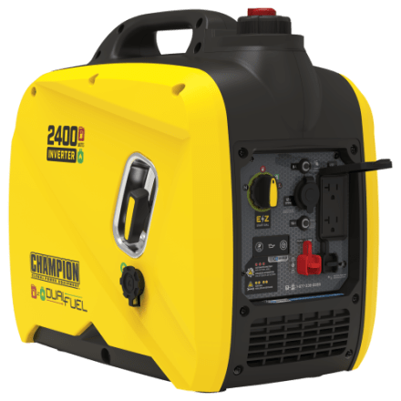 Champion Power Equipment 2400 W tragbarer Dual-Fuel-Inverter-Generator mit CO-Schutz