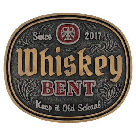 Montana Silversmiths Keep It Old School Whiskey gebogene Gürtelschnalle
