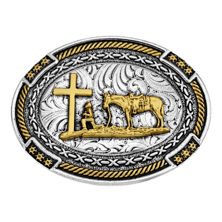 Montana Silversmiths Cowboy Credence Gürtelschnalle