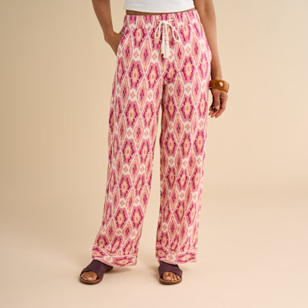 Bedruckte Hose mit Batikmuster und natürlichen Reflexionen